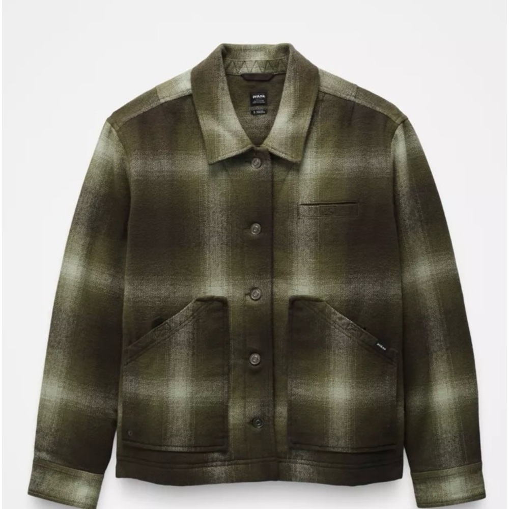 Prana Medium Women’s Plaid Long Sleeved Flannel Jacket